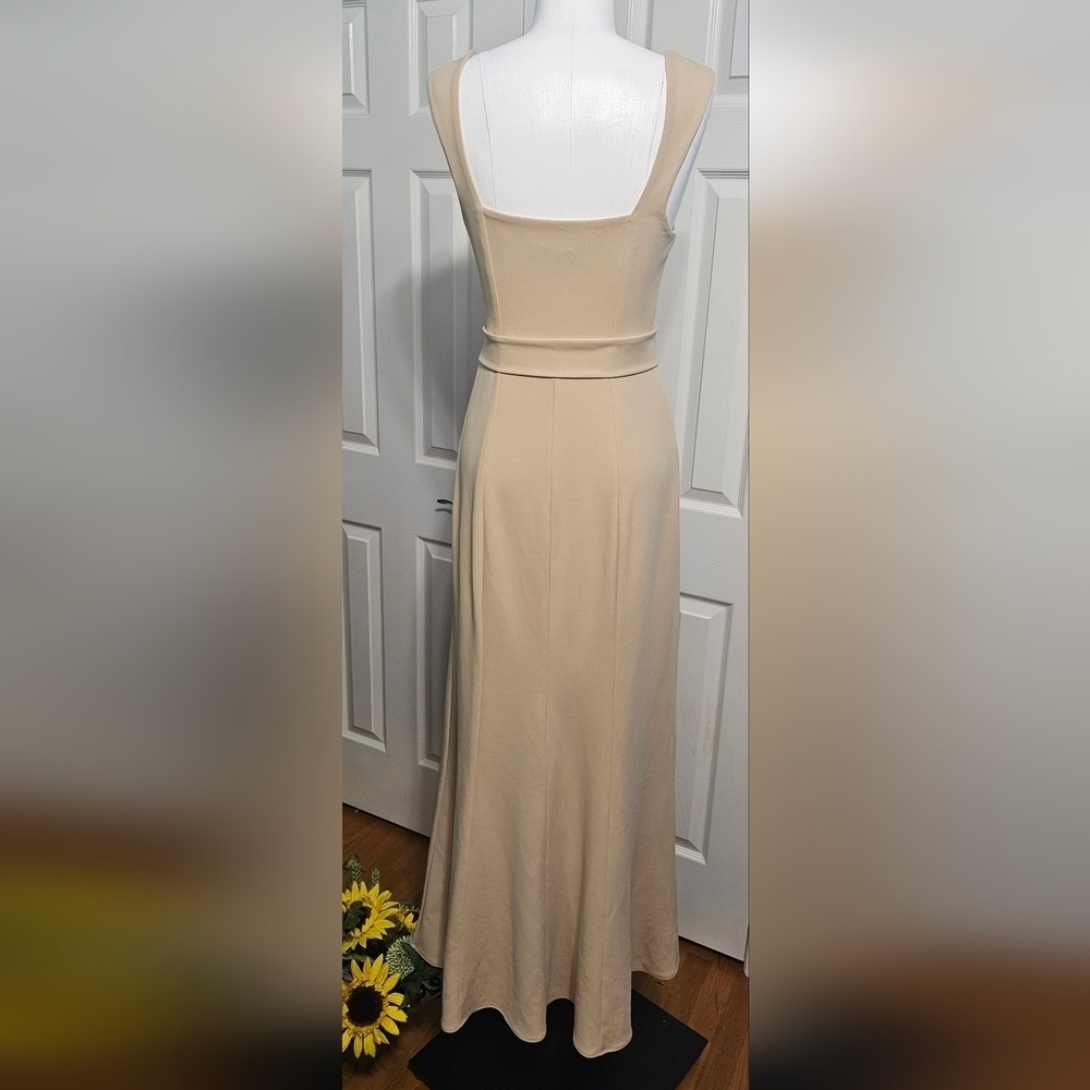 Show Me Your Mumu Paris Gown Champagne Stretch Romantic Minimalist Size Medium - Picture 4 of 7